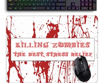 Killing Zombies: The Best Stress Relief Large Gaming Pad,  a Perfect Gift for Horror Zombie Fans & Gamers