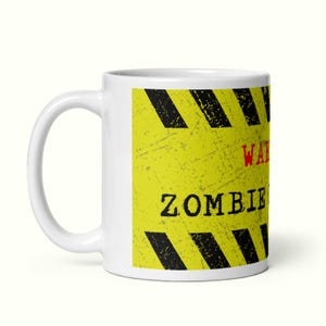 Mug Warning Zombie Outbreak White Glossy Ceramic Coffee Drinkware The Undead Morning Brew Zombie Apocalypse Fun Quirky Birthday Gift 2