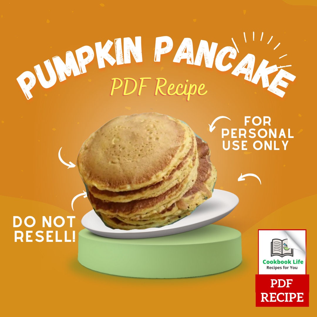 Homemade Pumpkin Pancakes Printable Recipe Etsy