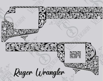 Ruger Wrangler Scroll Engraving Vector (Digital Download)