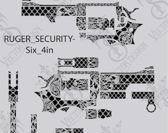 Ruger Security-Six 4in Scroll Engraving Vector Design (Digital Download)