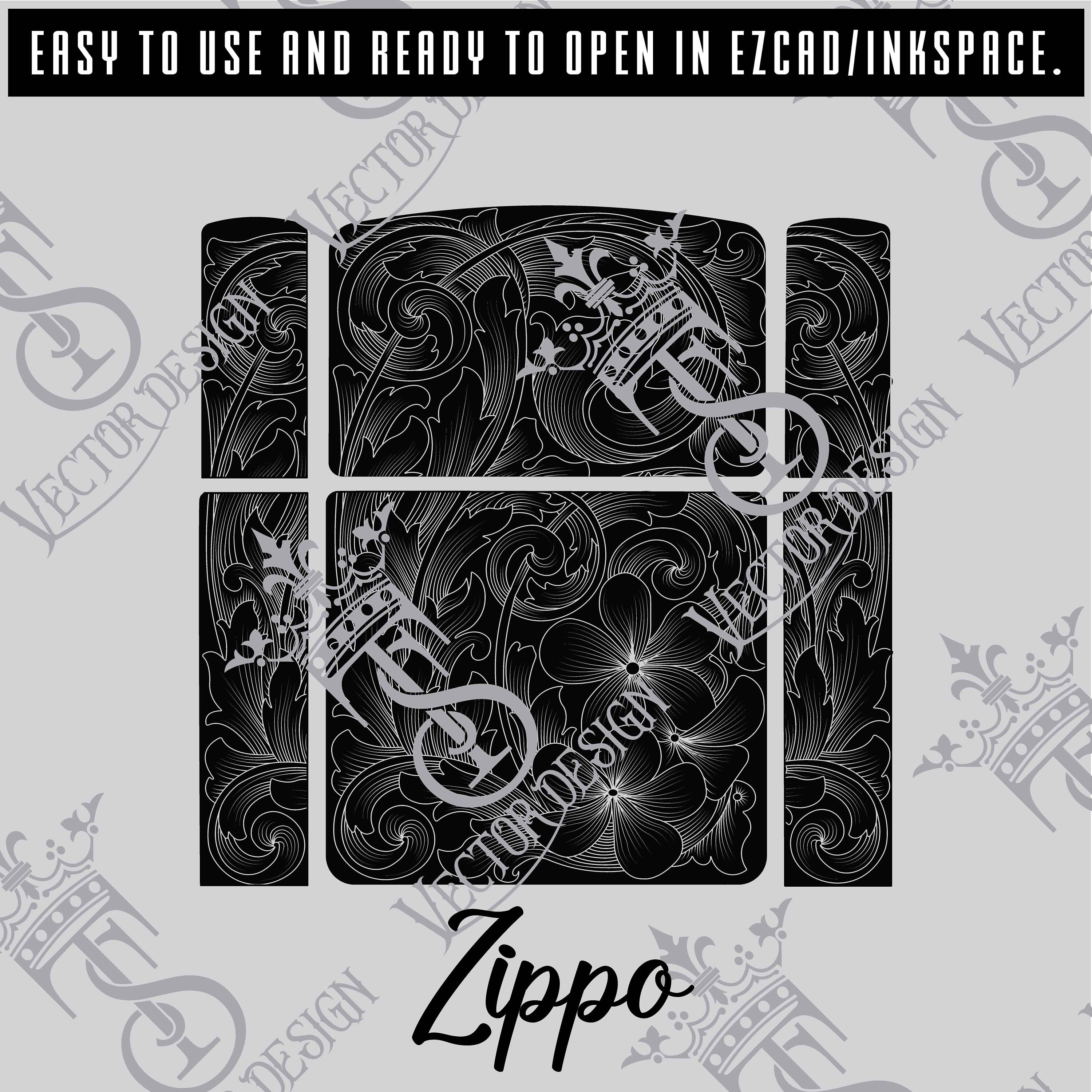 Zippo Vector Design Engraving Files,pistol Engrave,vector ,laser ...