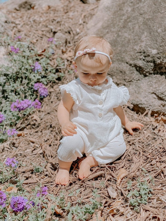 Kiki Playsuit, Kids' Resortwear, Comfortable Cotton AND Linen Blend, Versatile & Stylish Children's Fashion, Girls Jumpsuit, Elegant Dress