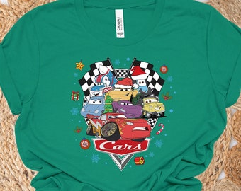 Retro Lightning McQueen Christmas Shirt, Disney Cars Christmas Shirt, Disneyland Christmas Shirt, McQueen Shirt, Disney Family Gift