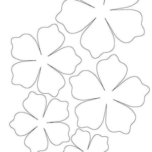 3D papieren bloemblaadjes sjablonen | Printbare doe-het-zelf bloemenuitstansingen