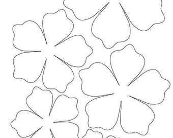 Plantillas 3D de pétalos de flores de papel | Recortes florales imprimibles para hacer tú mismo