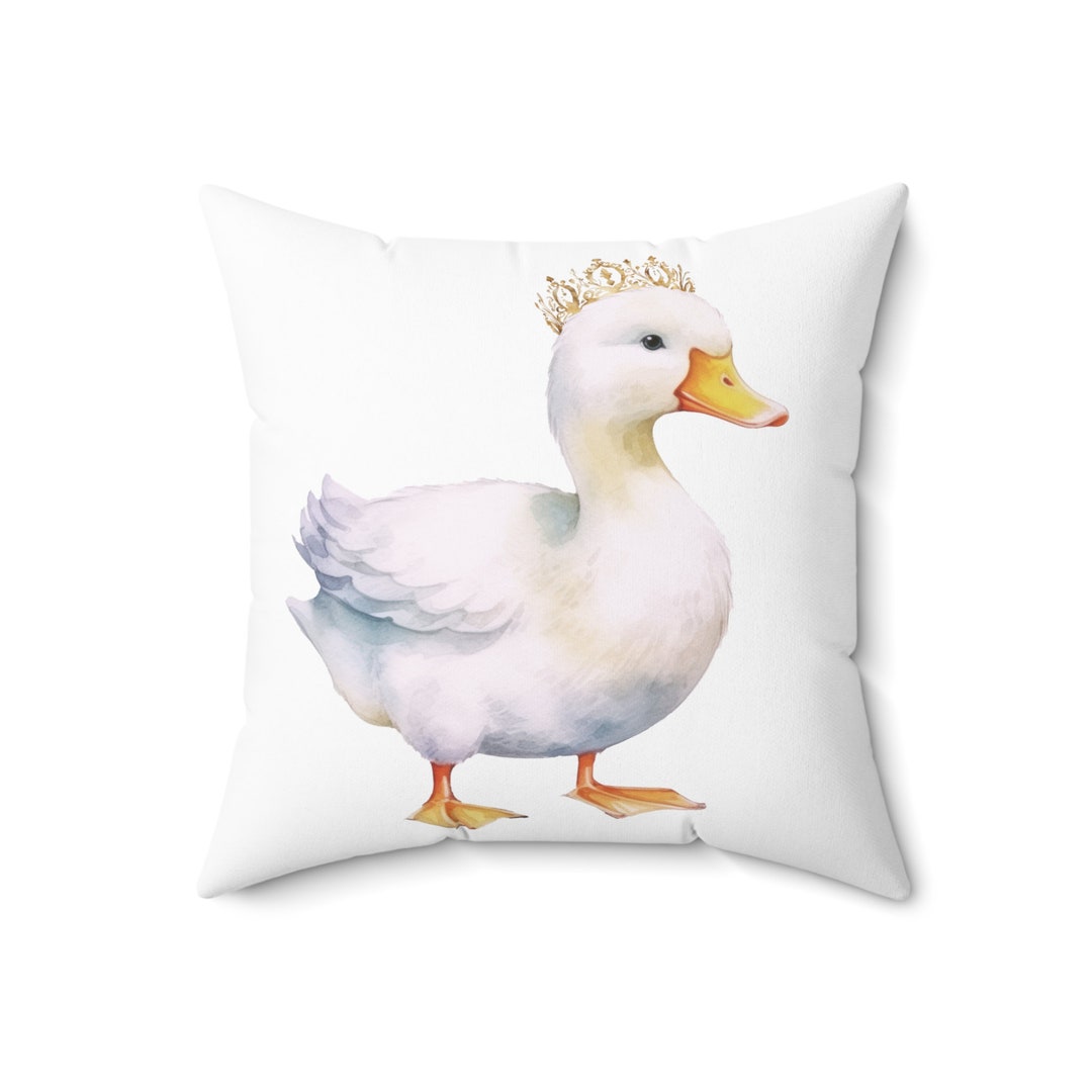 Duck Pillow, Funny Duck Pillow, Duck Lover, Vintage, Princess Duck