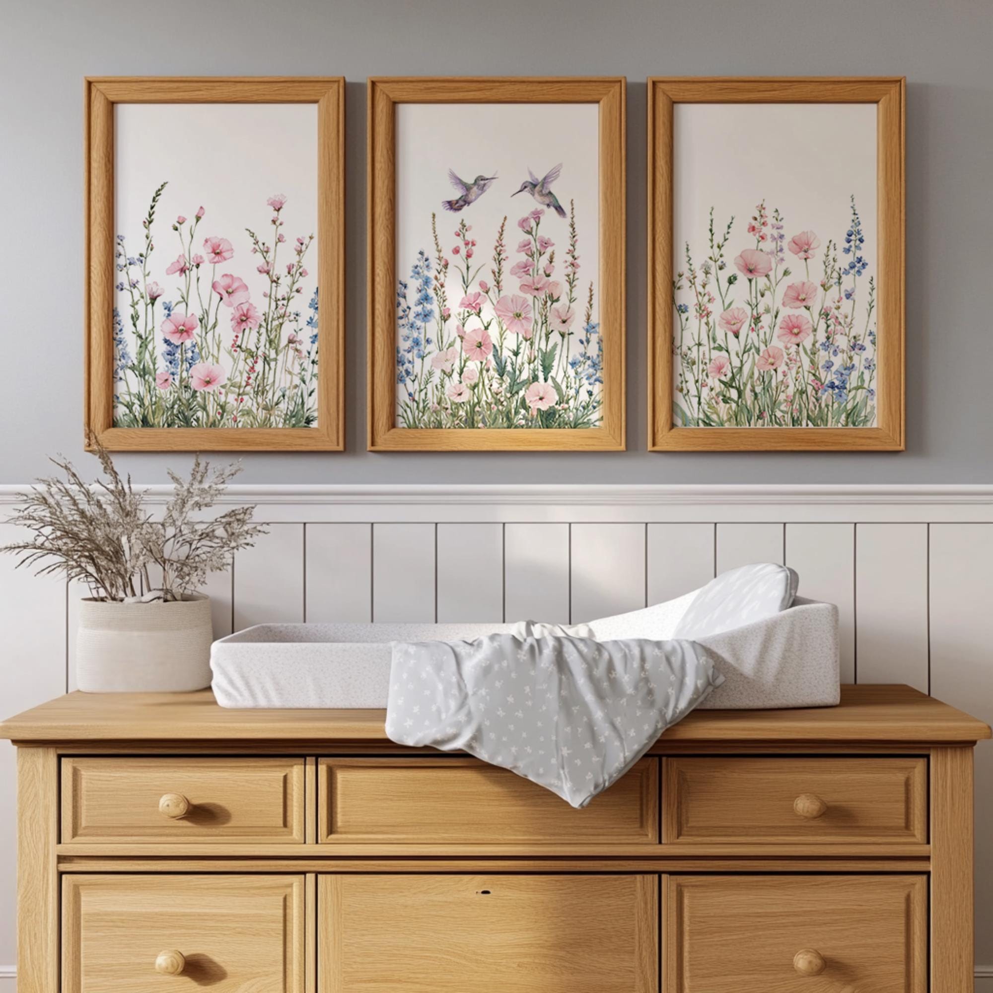 Wildflower Nursery Print Set, Boho Wildflower Nursery, Floral Nursery ...