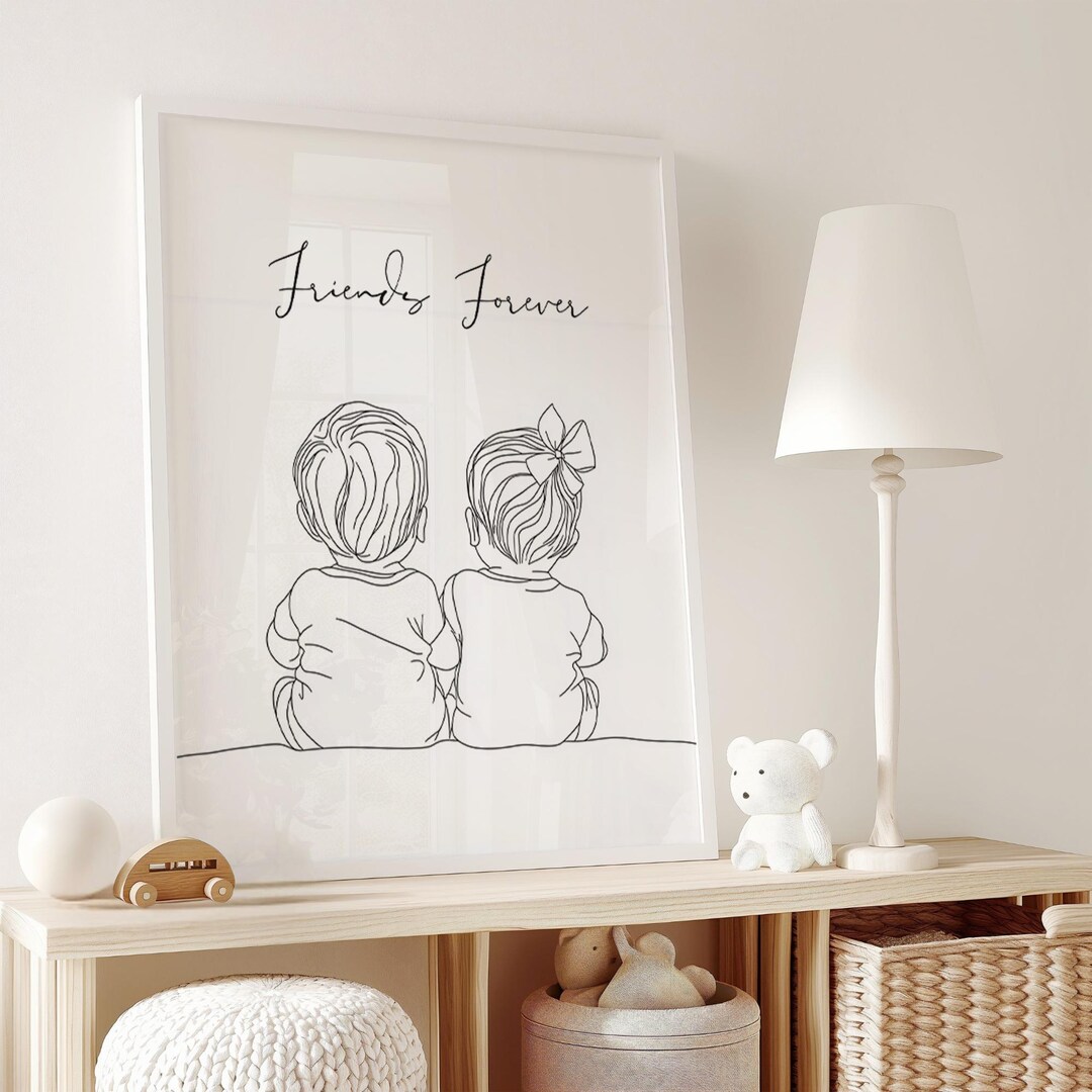 DIGITAL Twin Nursery Wall Art, Twin Nursery Decor, Printable Wall Art ...