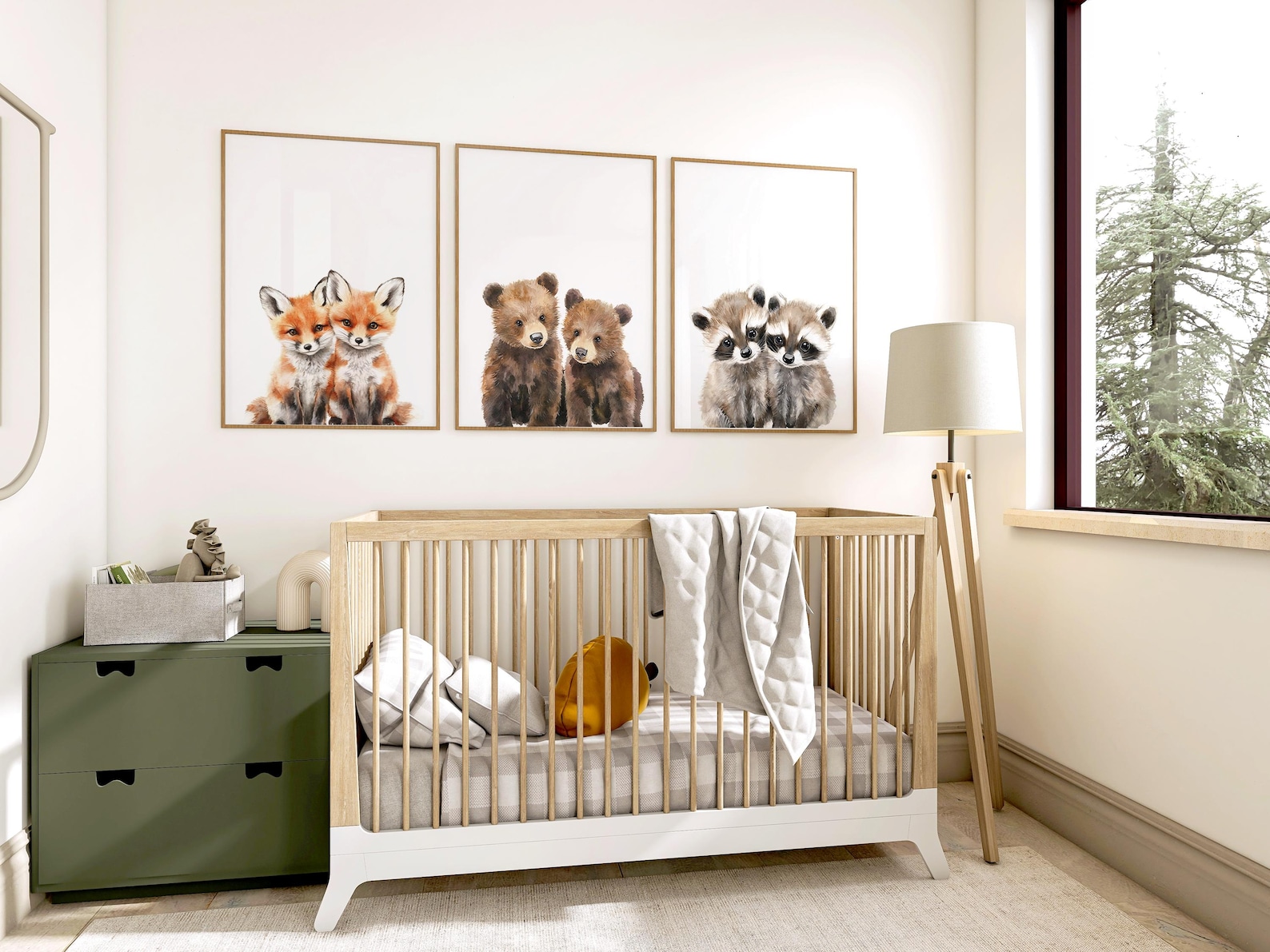 Twin Nursery Decor, Twin Nursery Wall Art, Woodland Nursery Prints Baby ...