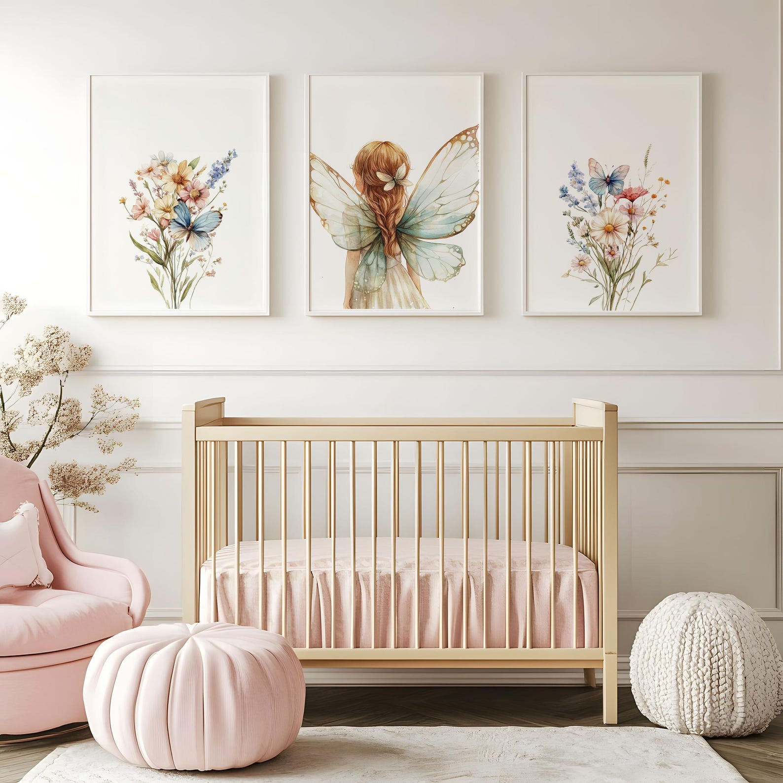 Fairy Themed Nursery, Enchanted Nursery, Fairy Art for Nursery, Girls ...
