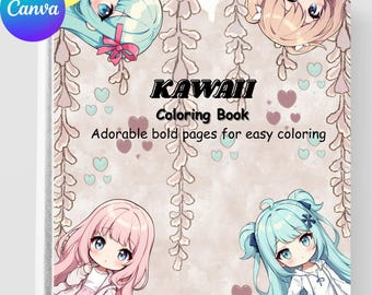 Kawaii målarbok för barn | 30 bedårande sidor (PDF-nedladdning)