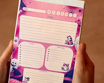 Kladblok Halloween Ghost & Pumpkin: griezelige takenlijst