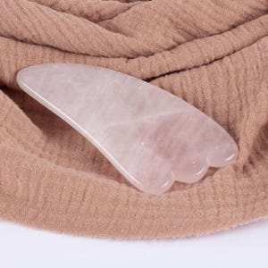 Rose Quartz Gua Sha Facial Massage Tool for Glowing Skin