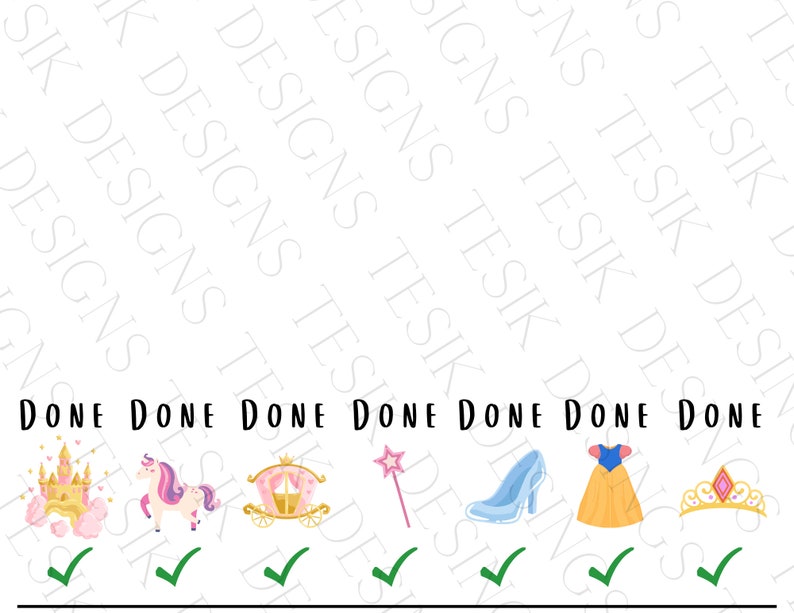 Printable Bedtime Routine Chart (princess) - Etsy UK