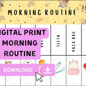 Printable Morning Routine Chart (princess Themed) - Etsy