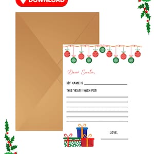 Brief an den Weihnachtsmann zum Ausdrucken