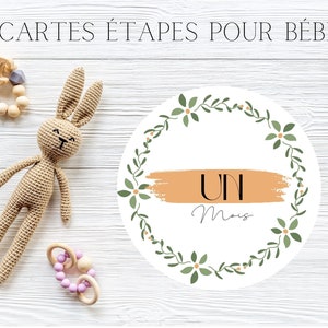 Cartes étapes pour petite enfance (naissance - 12 maanden)