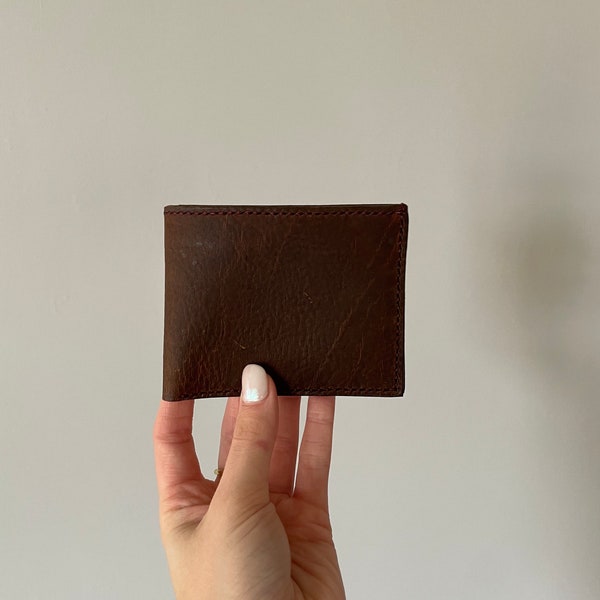 Handmade Leather Wallet| Thin Leather Wallet| Personalized Leather Wallet