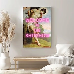 Welcome to the Shitshow Poster - Digital Download - Funny Wall Art - Printable Home Decor - Typography Art