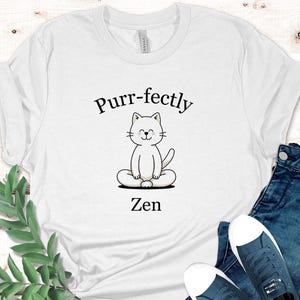 Yoga Cat Tee, Yoga Lover Shirt, Cat Theme Tshirt, Unisex Jersey Short Sleeve Tee, Cat Yoga Clothing, Cat Owner Gift