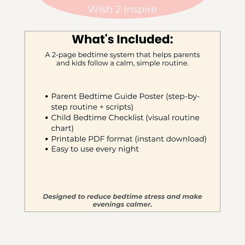 Printable Bedtime Routine Chart, Visual Schedule, Toddler Sleep Tool ...