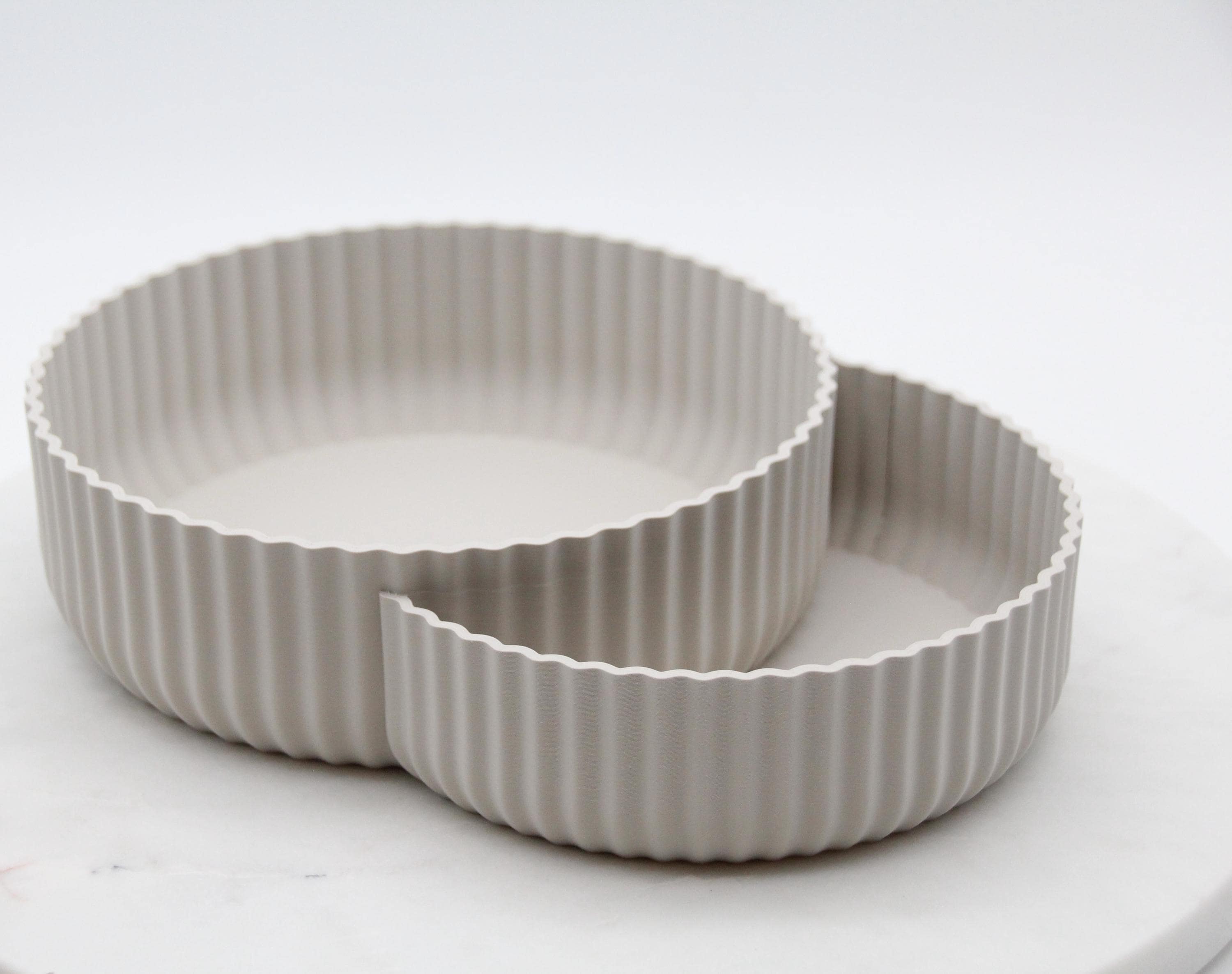 NERTHUS Doppel-Schale Für Snacks – Aus Porzellan, Weiß, 21,2 X 12 Cm, Spülmaschinengeeignet