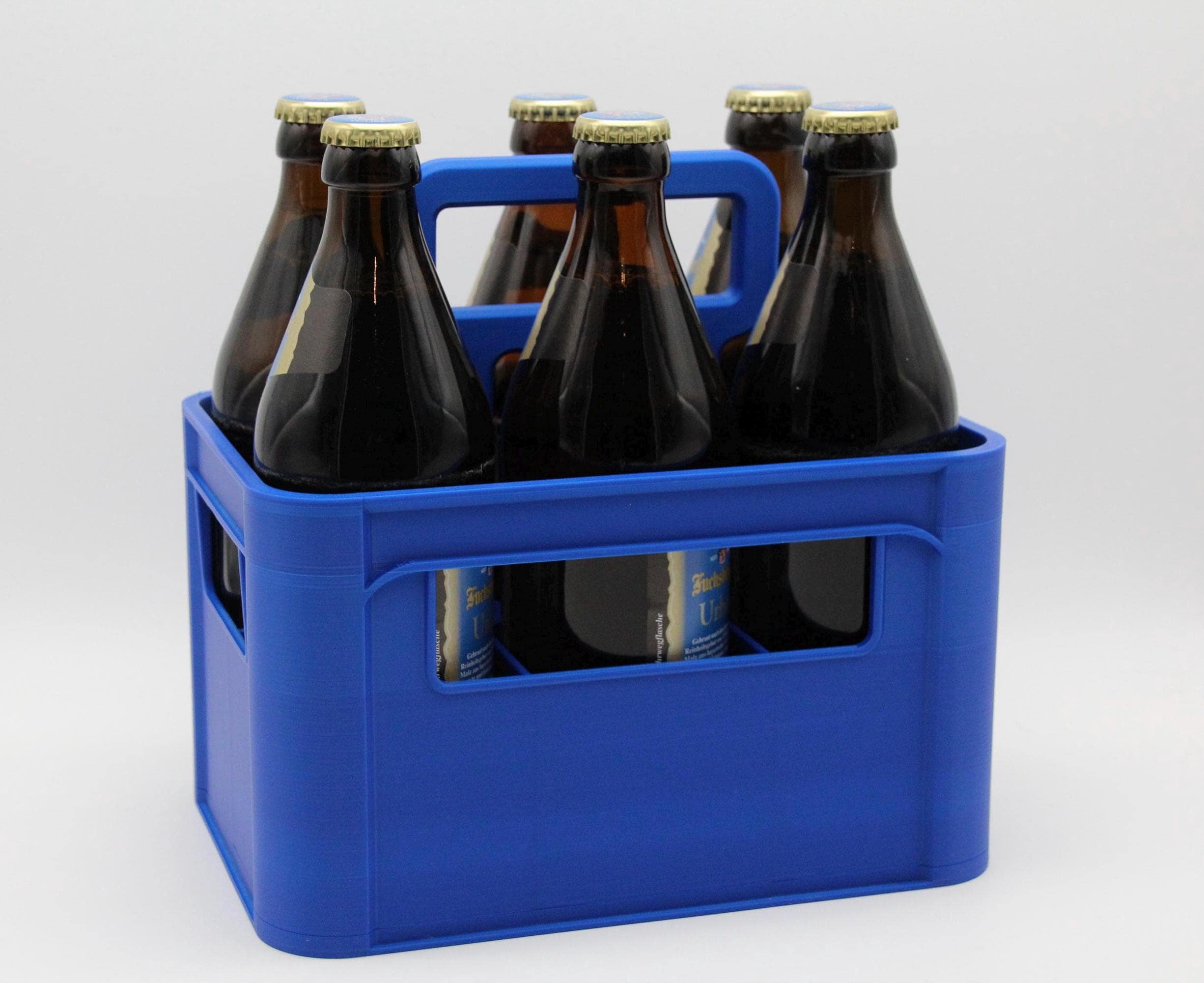 6er Flaschenträger | Mini Bierkiste | Kracherl | Flaschenkorb | 3D Druck | Männerhandtasche | Flaschenhalter | Dekoration | Farbauswahl