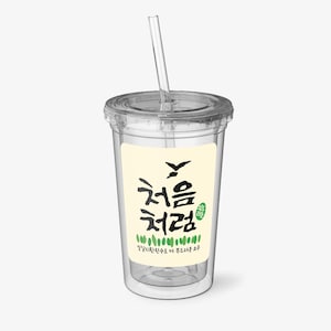 Chum-Churum Soju - Ispirato all&#39;alcol coreano / Bicchiere da 16 once con cannuccia / K-Pop, K-Drama, K-Fashion, Merch unico di ispirazione coreana