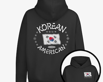 Korean American / Unisex Hoodie / K-Pop, K-Drama, K-Fashion, Unique Korean-Inspired Apparel and Merch