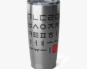 Korean Alphabet Hangul - Hunminjeongeum / 20oz Tumbler / K-Pop, K-Drama, K-Fashion, Unique Korean-Inspired Apparel and Merch