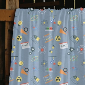 Physics Velveteen Plush Blanket, Science Nerd Gift Idea, Physicist Cozy Blanket, Scientist Bedding, Science Room Decor, Physics Graduation