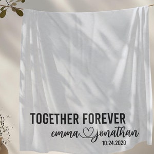 Personalized Couple Blanket, Wedding Gift Idea, Gift for Girlfriend, Gift for Boyfriend, Anniversary Couple Gift, Blanket Valentine&#39;s Day