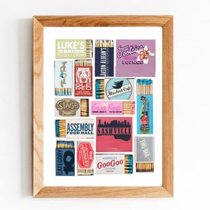 Nashville Tennessee Digital Matchbook Print