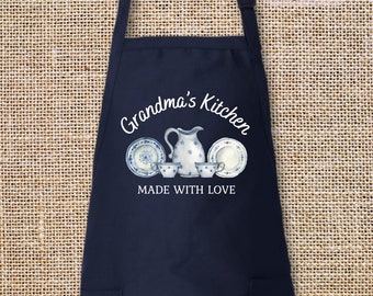 Grandma's Kitchen Apron Mothers Day Gift for Mom, Made With Love Nana Apron as Gift Idea For Grandma