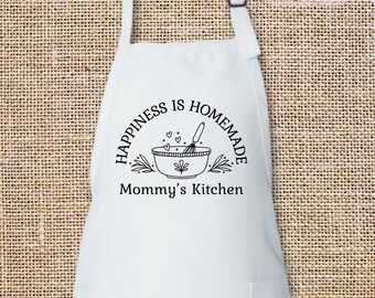 Mommys Kitchen Apron Mothers Day Gift for Mom, Happiness Is Homemade Mama Apron Gift Idea For Mom