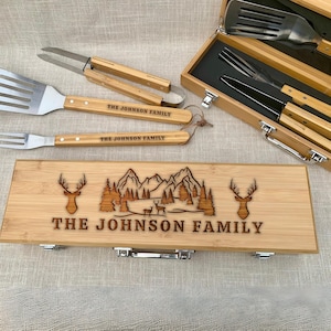 Custom BBQ Set, Fathers Day Gift, BBQ Grilling Set, BBQ Set, Tool Set, Grilling Tool Set, Custom Tool Set, Barbecue Gift, Bbq Gift