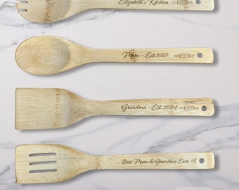 Personalisierte Holz Utensilien Set Geschenkidee Für Oma als Muttertagsgeschenk