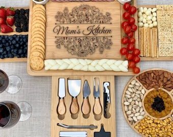 Personalized Charcuterie Board, Custom Cheese Board with Engraving, Mother of the Bride, Wedding Gifts, Mothers Day Gift, Housewarming Gift