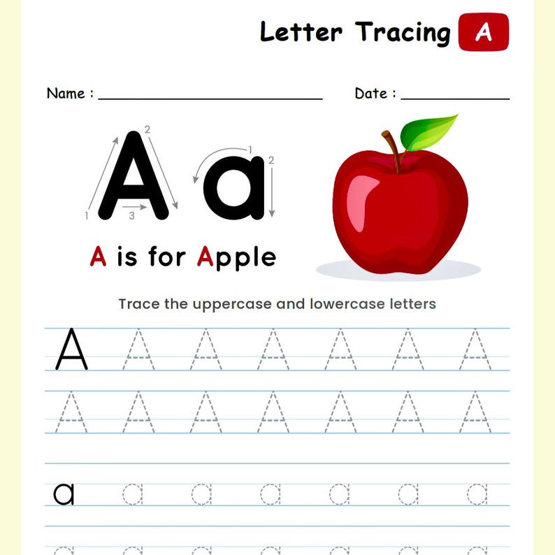 100+ Page, Printable Alphabet Tracing Worksheets for Kids, Learn ...