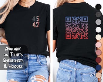 Trump Code Dance Shirt, Trump QR Dance Shirt, Viral Trump Shirt, Scan Me Trump Gift for MAGA Shirt, Funny Tump YMCA Qr Code Dance Sweatshirt