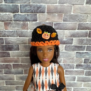 Handmade Crochet Halloween Doll Beanie: Spooky Charms, Fits 11.5&quot; Dolls