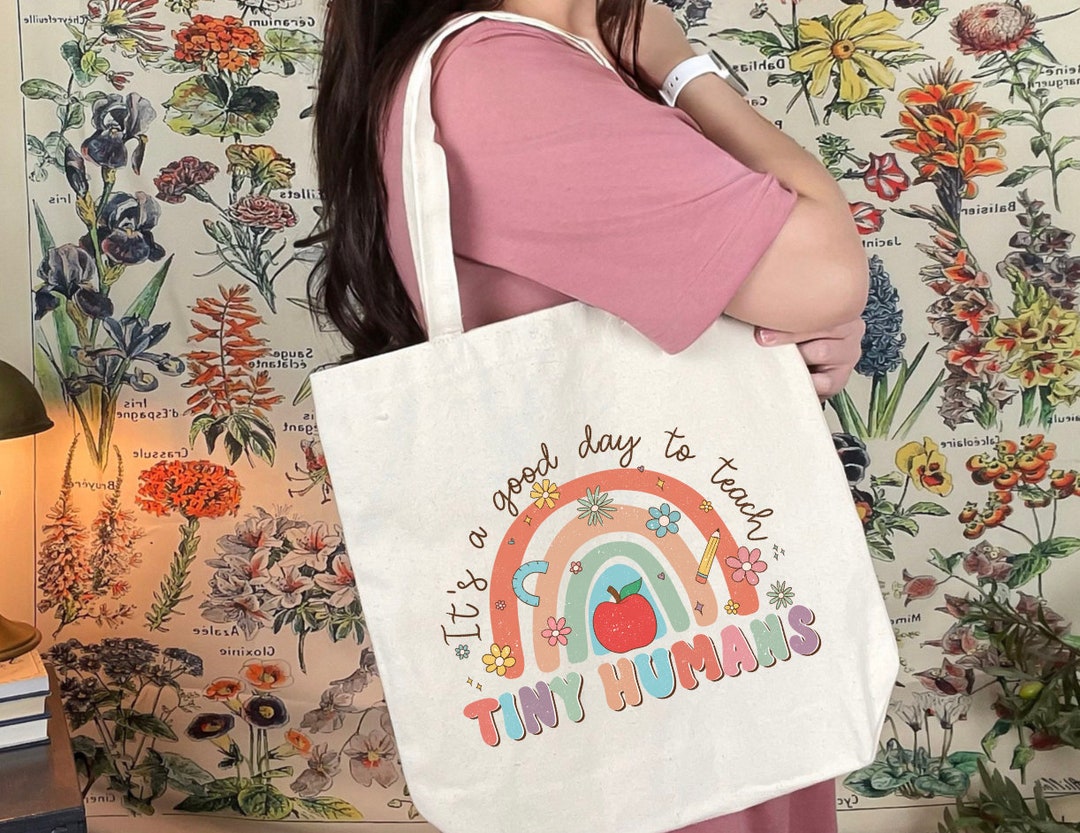 Teacher Tote Bag, Boho Rainbow Tote Bag, Teachers Gift, Gift for ...