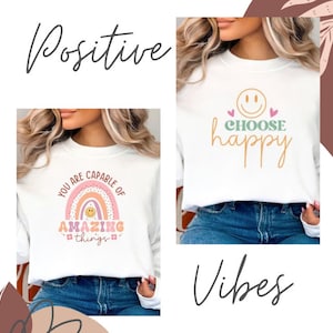 Felpa con affermazione positiva, maglione per la salute mentale, regalo di vibrazioni positive, girocollo con affermazione, maglietta della gentilezza, felpa con amor proprio
