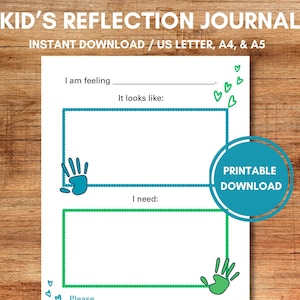 Encourage Emotional Exploration: Reflecting on Feelings for Kids with Drawing Space | PDF | Children&#39;s Journal Log | US Letter, A4, A5