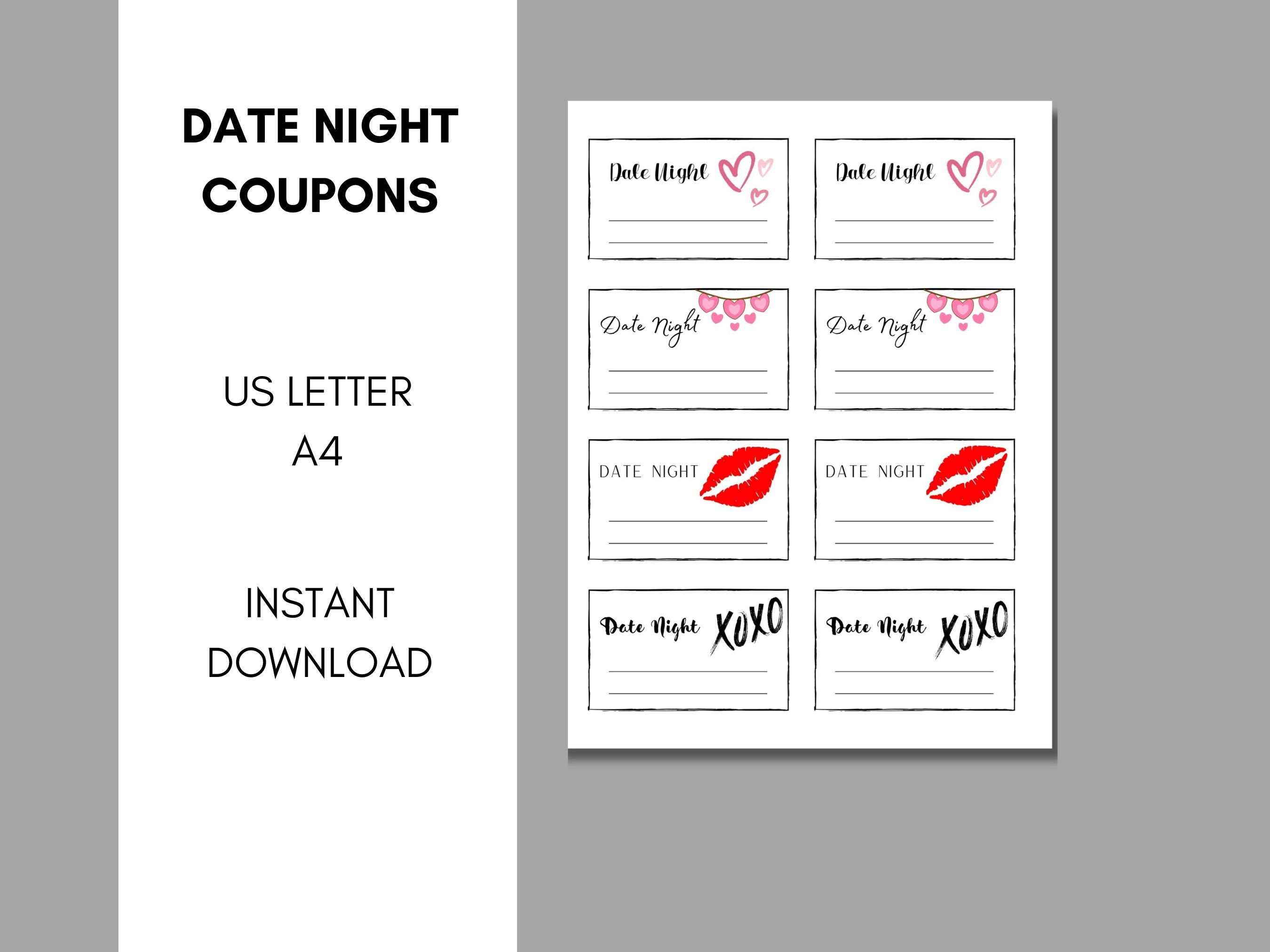 Printable Date Night Coupons: Customizable Romance for Every Occasion