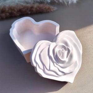 Heart Shaped Jesmonite Jar: Concrete Storage, Candle Vessel