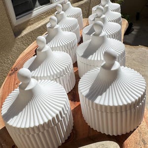 Barattolo portaoggetti Jesmonite fatto a mano: contenitore in cemento ecologico/ decorazioni per la casa/ bomboniere per baby shower/ bomboniere per matrimoni