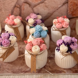 Wax Melt Bouquet displayed in our handmade Ceramix resin Pot