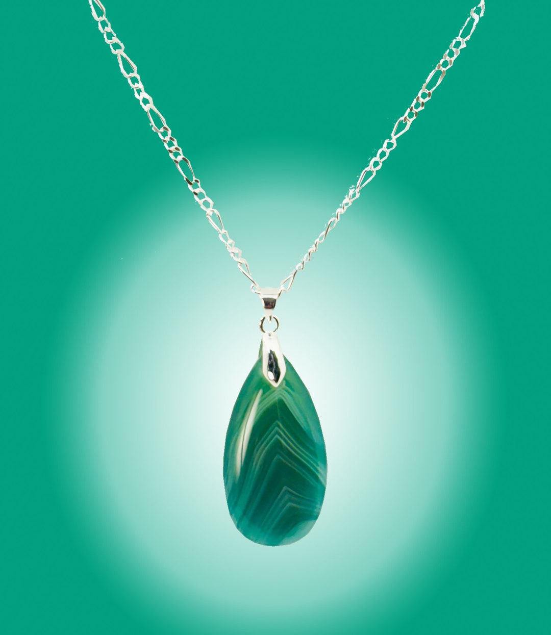 e グリーンアゲートペンダント.ネックレス グリーンアゲートペンダント 銅線ラップペンダント ハンドメイド